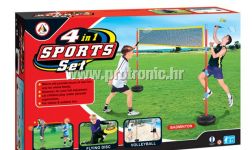 Sportski set 4 u 1 (odbojka, tenis, frizbi, badminton)