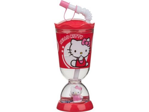 ČAŠA SA SLAMKOM I FIGURICOM HELLO KITTY