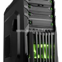 MS BEAST gaming kućište bez napajanja s zelenim LED ventilatorom MS BEAST gaming kućište bez napajanja s zelenim LED ventilatorom