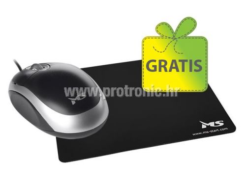 MS-01 žičani optički miš + MS MP-01 VISUAL podloga za miša GRATIS