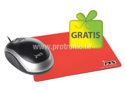 MS-01 žičani optički miš + MP-02 plava podloga GRATIS