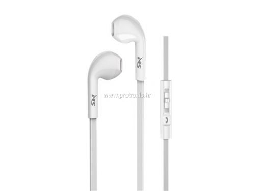 MS SHAKE bijele in-ear slušalice s mikrofonom