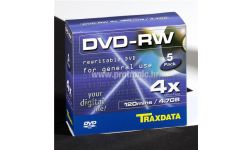 TRAXDATA OPTIČKI MEDIJ DVD-RW 4X BOX 5