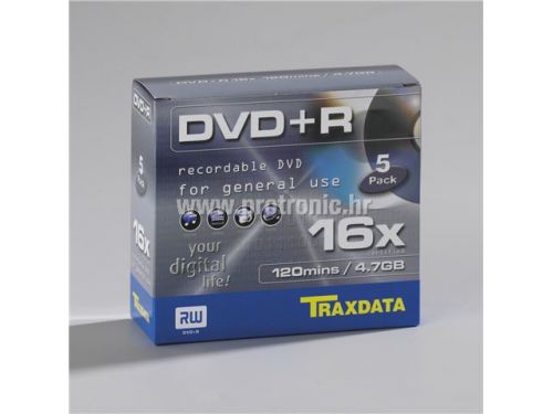 TRAXDATA OPTIČKI MEDIJ DVD+R 16X BOX 5