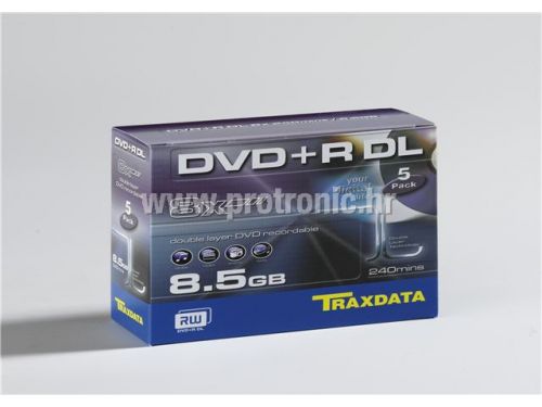 TRAXDATA OPTIČKI MEDIJ DVD+R DUAL LAYER 8X BOX 5