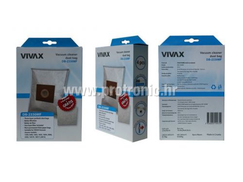 VIVAX HOME vrećice za usisavač sint. (4kom/pak) + filter DB-2330MF