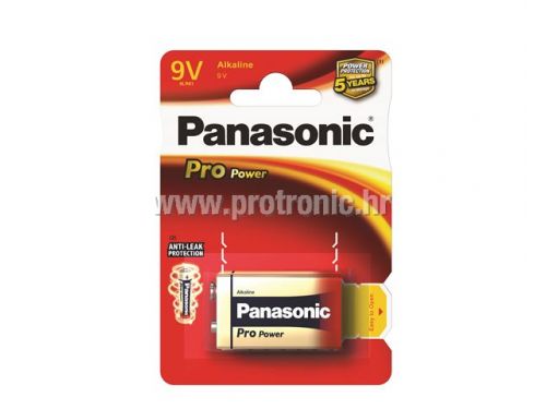 PANASONIC baterije 6LR61PPG/1BP Alkaline Pro Power