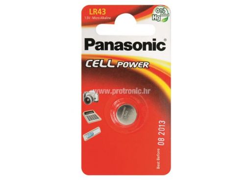 PANASONIC baterijeLR-43EL/1B Micro Alkaline