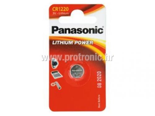 PANASONIC baterije CR-1220EL/1B Lithium Coin