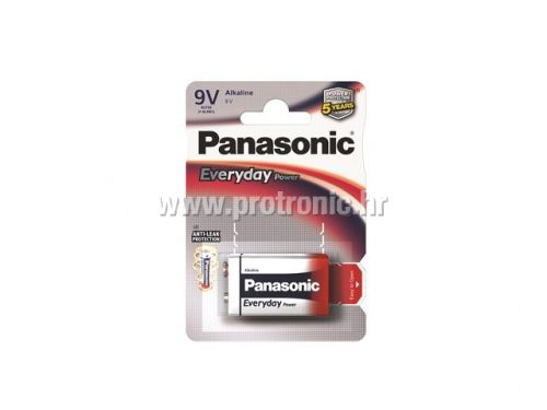 PANASONIC baterije 6LF22EPS/1BP Alkaline Everyday Power