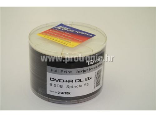 TRAXDATA OPTIČKI MEDIJ DVD+R 8X DUAL LAYER SPINDLE 50 PRINTABLE