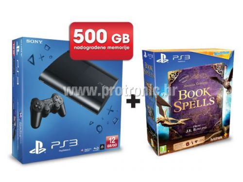 GAM SONY PS3 12GB + 500GB + Book of Spells starter pack