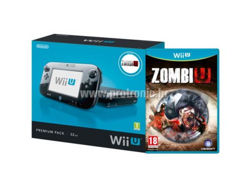 GAM Nintendo Wii U black konzola_Premium pack + Zombiu