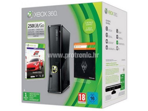 GAM X360 Microsoft XBOX 360 Slim 250GB konzola+Forza4+Skyrim