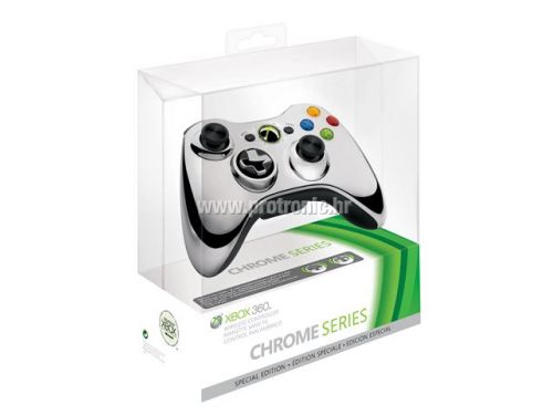 GAM X360 Microsoft XBOX 360 Wireless Controller Chrome Silver