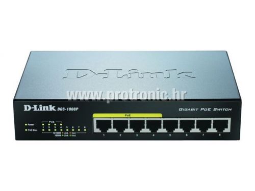 D-Link switch neupravljivi, DGS-1008P/E