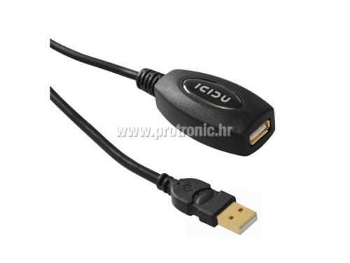 Kabel ICIDU USB 2.0 Repeater, 5m, AM - AF