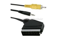 Kabel ICIDU Video/Audio-Composite, 5m RCA M+3.5mm M - Scart