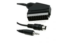 Kabel ICIDU SCART video/audio, 5m, S-Video+3,5mm - Scart