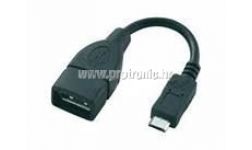 USB A-B Micro kabel 10CM,A Female-Micro 5pin Male RETAIL