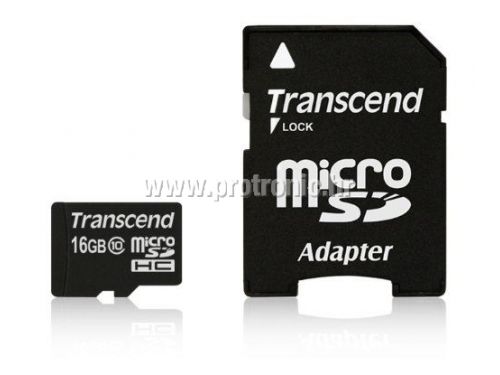 Memorijska kartica Transcend SD MICRO 16GB HC Class 10 + SD adapter