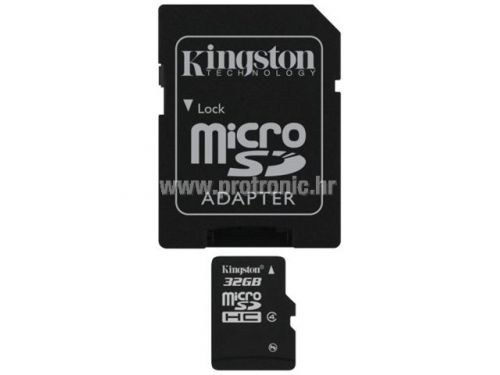 Memorijska kartica Kingston SD MICRO 32GB HC Class 4 + SD adapter