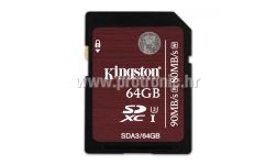 Memorijska kartica Kingston SD 64GB UHS-I Speed Class 3