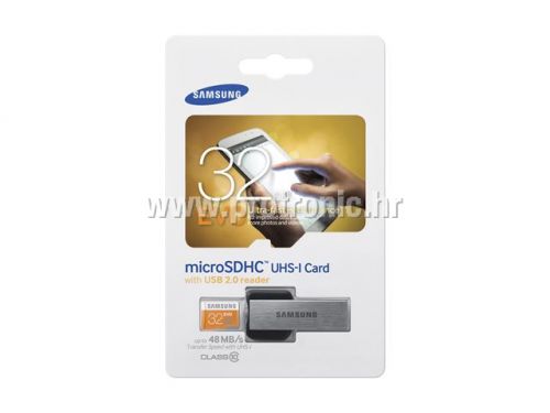 Memorijska kartica Samsung SD micro 32GB EVO Ad + USB2 up to 48MB/S