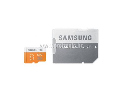 Memorijska kartica Samsung SD micro 8GB EVO Adapter up to 48MB/S