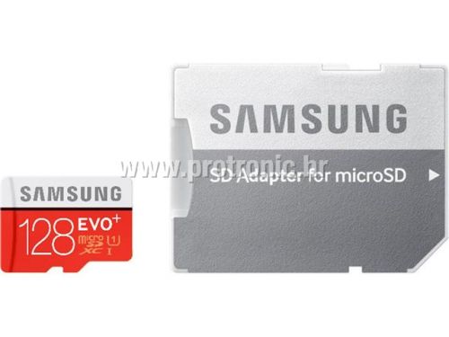 Memorijska kartica Samsung SD micro 128GB EVO+ Adapter up to 80MB/S