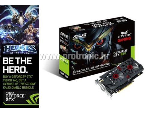 Grafička kartica STRIX-GTX950-DC2OC-2GD5-GAMING + HEROES OF THE STORM