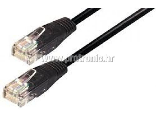 WIRETECH UTP CAT5e kabel 2m, Crni, RJ45-RJ45