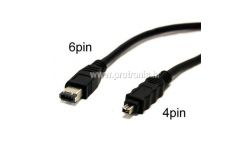 CC WIRETECH FIREWIRE kabel 4P -> 6P, 1,8m, Crni